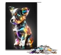 Puzzles pour Adultes 1000 pièces Chiot Cosmique Mignon Jeu de Puzzles Amusant 75 x 50 cm