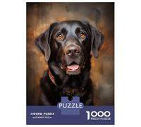 Puzzles pour adultes, 1000 pièces Chocolat Labrador Retriever Portrait Puzzles pour Adultes, Jeux de Relaxation, Course de Vitesse à la Main Jeu Défi, Cadeaux 70 x 50 cm/1000 Pièces