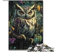 Puzzles pour Adultes 1000 pièces Chouette de la forêt, Aide Le Cerveau à exercer des Jouets addictifs pour cultiver la Patience Décoration Parfaite (Taille 26x38cm)