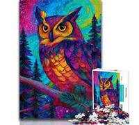 Puzzles pour Adultes 1000 pièces Chouette Fantastique, Aide Le Cerveau à exercer des Jouets addictifs pour cultiver la Patience Décoration Parfaite (75x50cm)