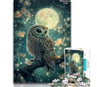 Puzzles pour Adultes 1000 pièces Chouette Fantastique, Jouets de Jeu stimulants, décoration Murale, Cadeaux d'anniversaire et de Noël Uniques (38x26cm)