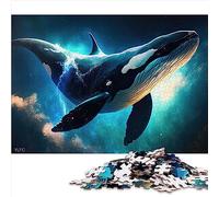 Puzzles pour Adultes 1000 pièces - Chroniques de Baleines spatiales - Décoration Murale en Bois - Cadeaux d'anniversaire et de Noël Uniques - 50 x 75 cm