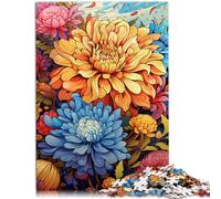 Puzzles pour Adultes 1000 pièces chrysanthèmes Puzzle éducatif d'apprentissage 26x38cm Anniversaire Unique et Cadeaux pour Adolescent 14 Ans et Plus