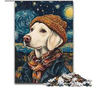 Puzzles pour Adultes 1000 pièces Ciel étoilé Labrador Puzzles en Carton Idéal DIY Décoration et Cadeau Casse-tête (Taille 26x38cm)
