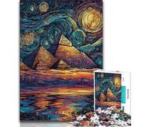 Puzzles pour Adultes 1000 pièces, Ciel étoilé, Pyramide, Anti-Stress, défi Difficile, Chaque pièce est Unique - Jeu Familial Stimulant et Amusant (75x50cm)