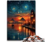 Puzzles pour Adultes 1000 pièces Ciel étoilé Pyramide pour Jeu éducatif Défi Jouet pour est idéal comme Cadeau pour Toute la Famille 50x75cm