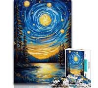 Puzzles pour Adultes 1000 pièces Ciel Nocturne Night Sky, Jeu Familial Anti-Stress, défi Difficile, renforce l'amour Entre Couples (38x26cm)