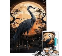 Puzzles pour Adultes 1000 pièces Cigogne Noire Ancienne Activités Amusantes à la Maison améliore la mémoire Jeu Pratique pour Les 14 Ans et Plus (50x75cm)