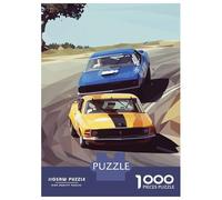 Puzzles pour Adultes 1000 Pièces Classic Car Racing Puzzles pour Adolescents Jeu Manuel Décoration Intérieure Cadeaux De Noël Et d'anniversaire 70x50cm/1000pcs