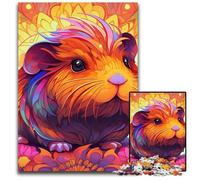 Puzzles pour Adultes 1000 pièces Cochon d'Inde Puzzles Difficiles pour Adultes Casse-tête et décoration intérieure, Cadeau de Vacances idéal 50x75cm/19,68x29,52 Pouces