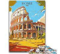Puzzles pour Adultes 1000 pièces Colisée Rome Italie, Jeu Stimulant, idéal comme Cadeau pour Toute la Famille (50x75cm)