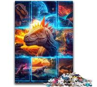 Puzzles pour Adultes 1000 pièces Collage de Dinosaures Jeu Stimulant et Jeu Familial Idéal comme Cadeau pour Toute la Famille 50x75cm