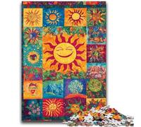 Puzzles pour Adultes 1000 pièces Collage de Soleil Souriant Jouets Jeux éducatifs Soulagement du Stress Décoration d'intérieur Unique et Cadeaux 50x75cm