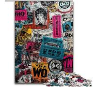 Puzzles pour Adultes 1000 pièces Collage de Timbres de Paris Activité à Domicile pour Les Vacances, Les Anniversaires et Les soirées de Jeux en Famille 50x75cm
