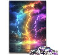 Puzzles pour Adultes 1000 pièces Color Lightning : stimulent Le Cerveau, stimulent la Patience, conviennent aux Couples, 50x75cm
