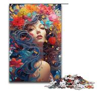 Puzzles pour Adultes 1000 pièces Coloré Psychédélique Fantastique Anime Fille Puzzle Impossible Jeu Familial Soulagement du Stress Défi Difficile 1000 PCS (38x26cm)