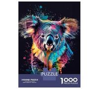 Puzzles pour Adultes 1000 Pièces Colorful Koala Art Puzzles pour Adultes Activités Familiales Difficiles Et Stimulants, Idéal comme Cadeau 38x26cm/1000pcs