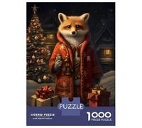 Puzzles pour Adultes 1000 Pièces Come Home Fox Xmas Puzzles pour Adultes Jeu Manuel Décoration Parfaite Activités Amusantes À La Maison 70x50cm/1000pcs