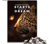 Puzzles pour Adultes, 1000 pièces « Commencez par Un rêve » en Carton, idéal comme Cadeau de Vacances ou d'anniversaire, Jeu de fête, 1000 pièces(26x38cm)