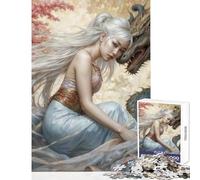Puzzles pour Adultes 1000 pièces Contes de fées Japonais Décoration Murale Jeu éducatif avec Poster et fiche de Questions Assortis Dimensions 50x75cm