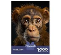 Puzzles pour Adultes 1000 Pièces Cool Monkey Portrait Puzzles pour Adultes Jeu Manuel Anti-Stress Cadeaux De Réduction du Stress 38x26cm/1000pcs