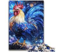 Puzzles pour Adultes 1000 pièces Coq Ciel étoilé Aidez Le Cerveau à exercer des Jouets addictifs pour cultiver la Patience Collection d'artistes, Beaux-Arts 50x75cm
