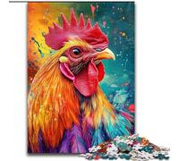 Puzzles pour Adultes 1000 pièces Coq, Jeu interactif Familial, Cadeau Stimulant pour Les Cerveaux (Taille 26x38cm)