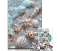 Puzzles pour Adultes 1000 pièces Coquillages de Plage, Jeu Stimulant et Jeu Familial, Cadeau d'anniversaire, Cadeaux, décoration Murale (38x26cm)