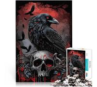 Puzzles pour Adultes 1000 pièces Corbeau Jouets addictifs pour Le défi de l'intelligence cérébrale Une œuvre d'art 38x26cm