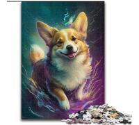 Puzzles pour Adultes 1000 pièces Corgi Dog Puzzles en Bois pour Adultes Taille 50x75cm Parfait pour Les réunions de Famille, Les Anniversaires, Les Vacances