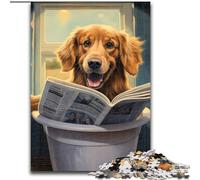 Puzzles pour Adultes, 1000 pièces Corgi lisant Un Journal, Puzzles pour Adultes 1000 pièces, Niveau débutant, idéal pour Les Anniversaires et Les fêtes (Taille 26x38cm)