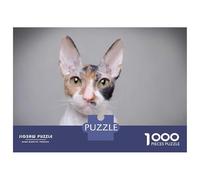 Puzzles pour Adultes 1000 Pièces Cornish Rex Cat Puzzle pour Adultes Jeu De Réflexion Et De Logique Activités Ludiques À La Maison 70x50cm/1000pcs
