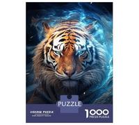 Puzzles pour Adultes 1000 Pièces Cosmic Celestial Tiger Puzzle pour Adultes, Jeu De Réflexion, Cadeau d'anniversaire, Défi Éducatif 70x50cm/1000pcs