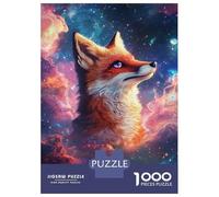 Puzzles pour Adultes 1000 Pièces Cosmic Fox Gaze Puzzle pour Adultes Jeux Relaxants Assemblage De Motifs Cadeaux pour Les Amis Et La Famille 70x50cm/1000pcs