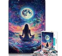 Puzzles pour Adultes 1000 pièces Cosmic Girl, Jeu Stimulant et Familial avec des pièces de Formes aléatoires entièrement emboîtables (38x26cm)