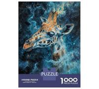 Puzzles pour Adultes 1000 Pièces Cosmic Nebula Giraffe Puzzles pour Adultes - Jouets Anti-Stress - Cadeau d'anniversaire Unique 70x50cm/1000pcs