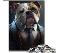 Puzzles pour Adultes, 1000 pièces, Costume de Bouledogue, Puzzle Animal en Carton, Parfait pour Halloween, Noël, Cadeau d'anniversaire, 1000 pièces(26x38cm)