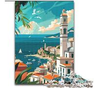 Puzzles pour Adultes 1000 pièces Côte méditerranéenne, Jouets éducatifs et éducatifs, Jeux familiaux, Anniversaires et Cadeaux Uniques 50x75cm