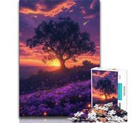 Puzzles pour Adultes 1000 pièces Coucher de Soleil paisible 1000 pièces pour Adolescents défi d'intelligence cérébrale Jouets addictifs pour la décoration de la Maison 38x26cm