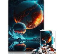 Puzzles pour Adultes 1000 pièces Couleurs de l'espace Planète 1000 pièces pour Adultes, Jouet éducatif intellectuel décompressant, Cadeau d'anniversaire (Taille 38x26cm)