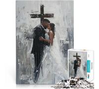 Puzzles pour Adultes 1000 pièces Couple de mariés sous la Croix Jouets de Divertissement Familial Super Cadeau 50x70cm