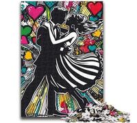 Puzzles pour Adultes 1000 pièces Couple Graffiti 1000 pièces pour Adolescents, Jouet éducatif, Jeux familiaux Amusants, décoration d'intérieur Unique 50x75cm