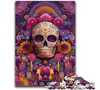 Puzzles pour Adultes 1000 pièces Crâne de Sucre Femme pour 14 Ans et Plus Jeux Amusants Activités Amusantes à la Maison, Cadeaux d'anniversaire, Cadeaux de Voyage 26x38cm