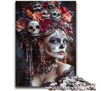 Puzzles pour Adultes 1000 pièces Crâne Mexicain Filles Amusement en Famille pour est idéal comme Cadeau pour Toute la Famille à partir de 14 Ans 50x75cm