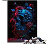 Puzzles pour Adultes, 1000 pièces, crâne Sombre, en Carton, Parfait pour Halloween, Noël, Anniversaire, 1000 pièces(26x38cm)