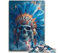 Puzzles pour Adultes 1000 pièces, crânes Indiens, Jouets éducatifs, Jeux familiaux, Cadeaux d'anniversaire Uniques (50x75cm)