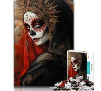 Puzzles pour Adultes 1000 pièces, crânes mexicains, Filles, Aide Le Cerveau à exercer, Jouets addictifs pour cultiver la Patience, Collection d'artistes, Beaux-Arts (75x50cm)