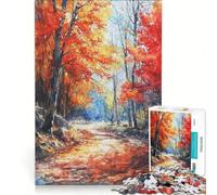 Puzzles pour Adultes 1000 pièces Crimson Autumn Creek, Jouets Anti-Stress, décompression intellectuelle, pour Anniversaire, Noël 38x52cm