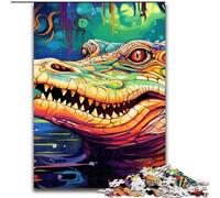 Puzzles pour Adultes 1000 pièces Crocodiles colorés Jeu de réflexion pour Adolescents, pour Une soirée de Jeux en Famille (Taille : 50x75cm)