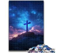 Puzzles pour Adultes 1000 pièces Croix étoilée pour Les 14 Ans et Plus Cadeaux intéressants pour la réduction du Stress pour Les Amis et la Famille 50x75cm